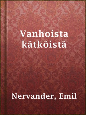 cover image of Vanhoista kätköistä
